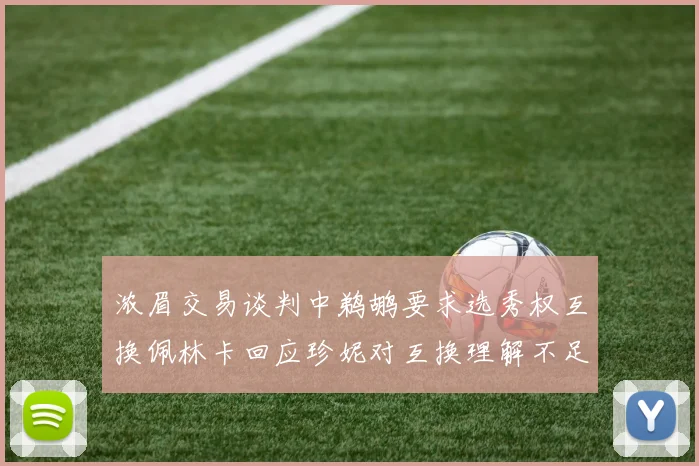 浓眉交易谈判中鹈鹕要求选秀权互换佩林卡回应珍妮对互换理解不足